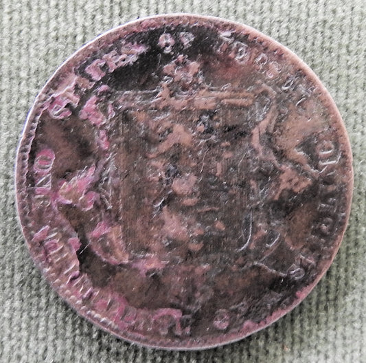 States Of Jersey 1870 1/13 One Thirteenth Of A Shilling Coin