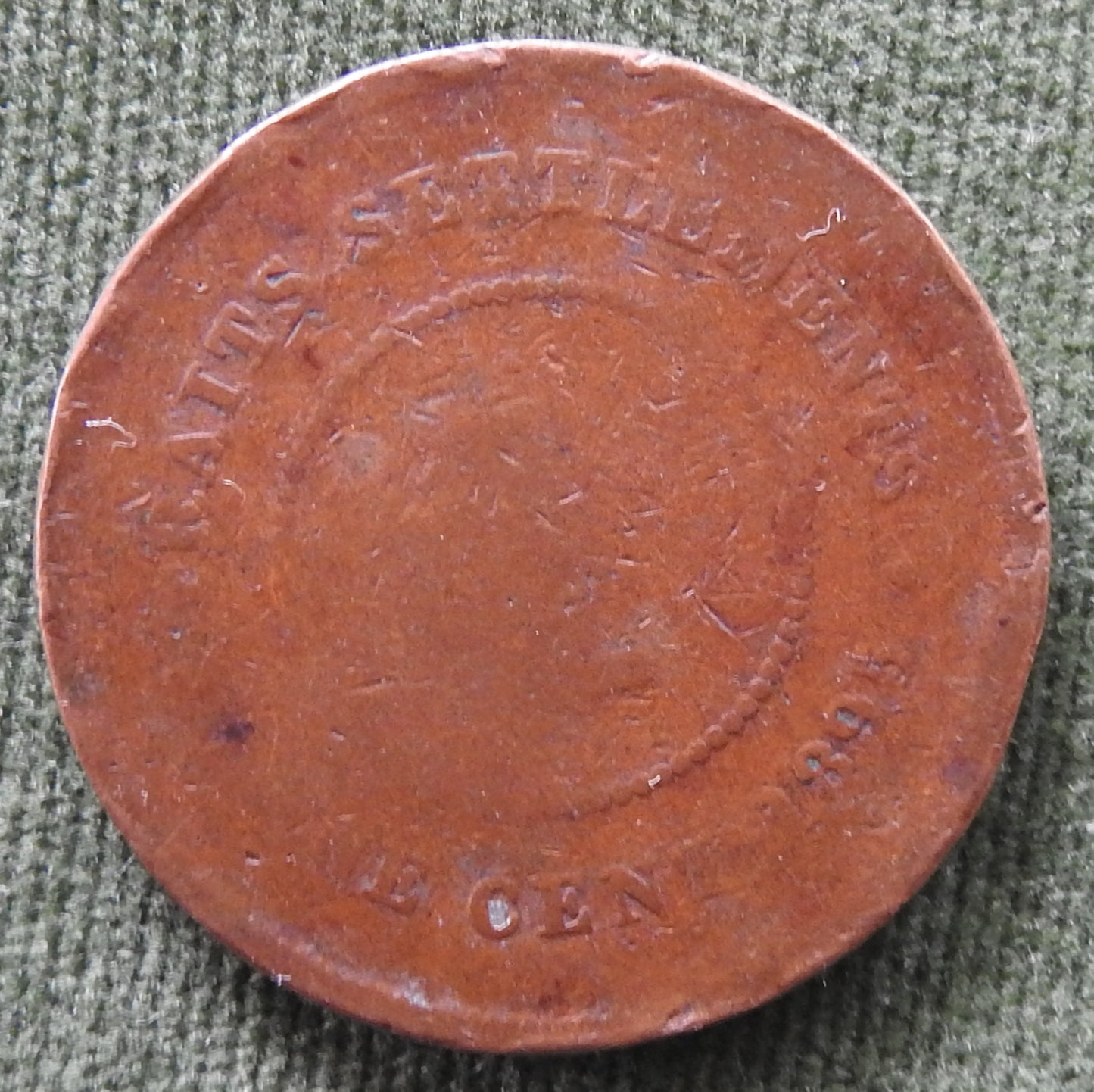 Straits Settlements 1895 1 Cent Queen Victoria Coin
