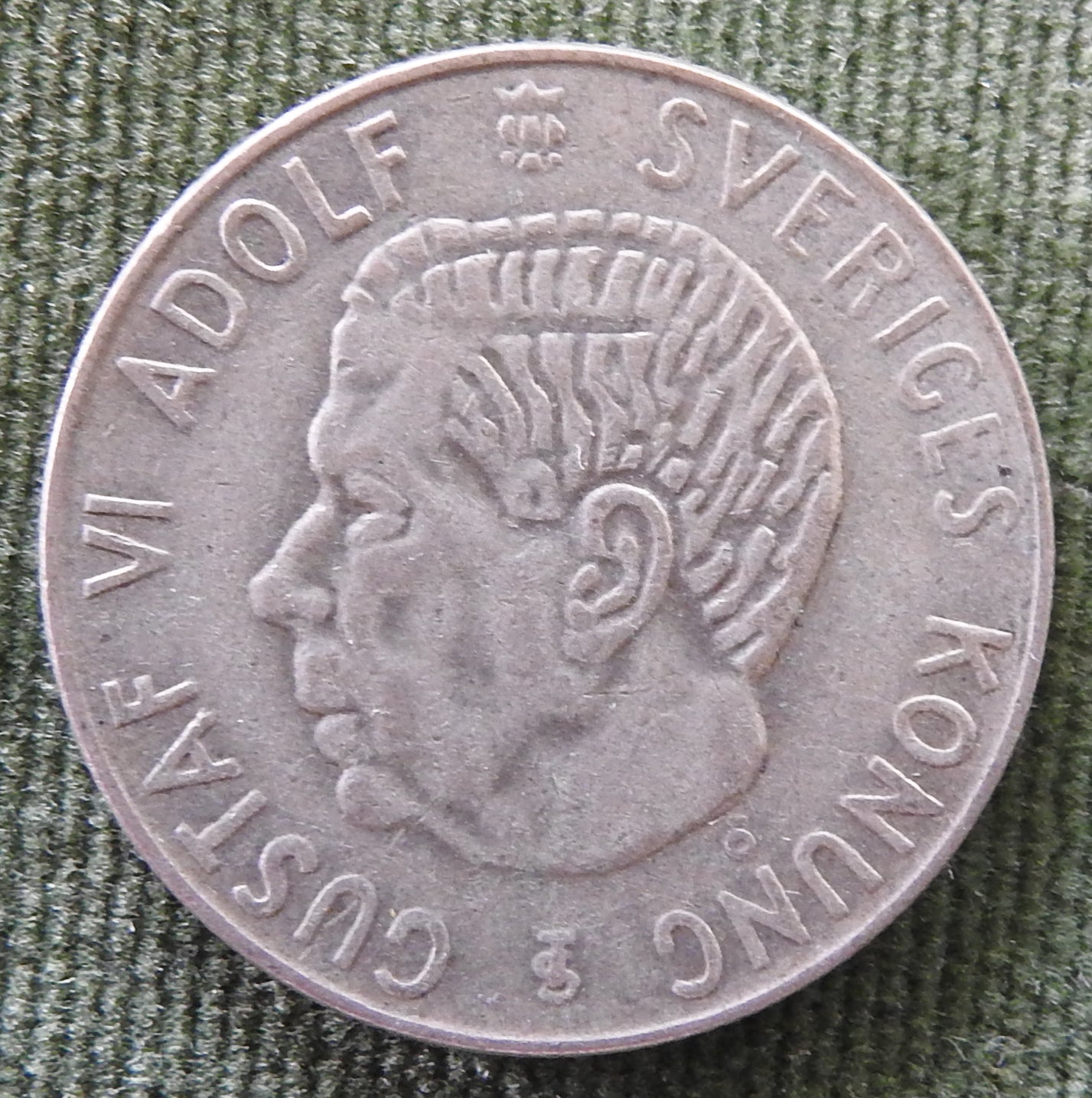 Sweden 1954 1 Kroner King Gustaf VI Adolf Coin