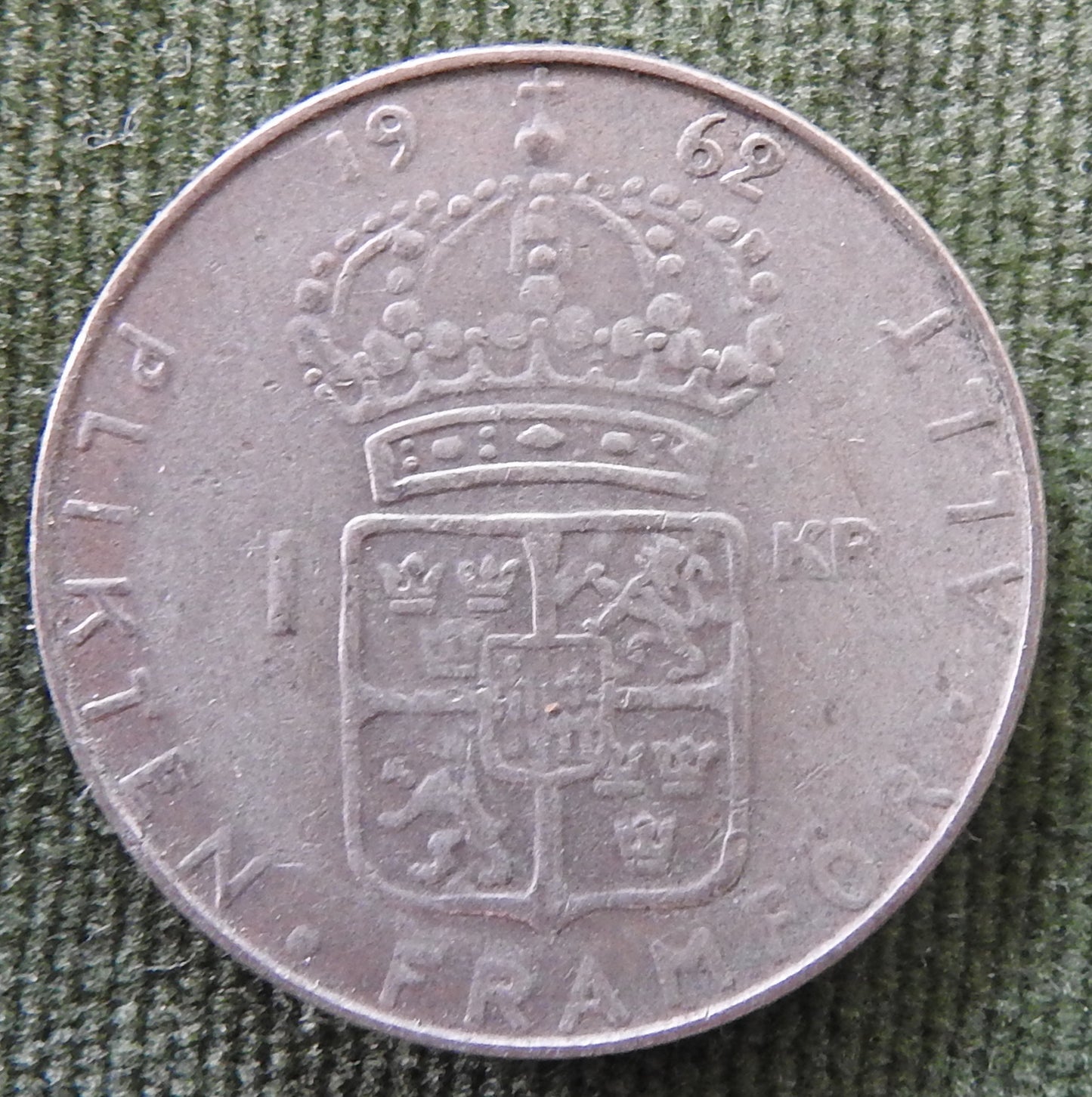 Sweden 1962 1 Kroner King Gustaf VI Adolf Coin
