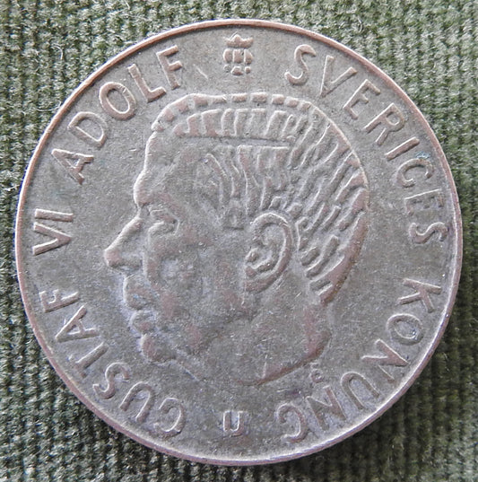 Sweden 1964 1 Kroner King Gustaf VI Adolf Coin