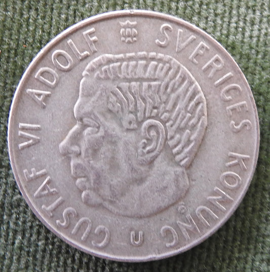 Sweden 1965 1 Kroner King Gustaf VI Adolf Coin