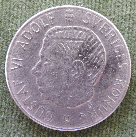 Sweden 1967 1 Kroner King Gustaf VI Adolf Coin