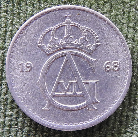 Sweden 1968 10 Ore Coin King Gustaf VI Adolf