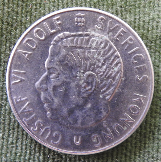 Sweden 1971 1 Kroner King Gustaf VI Adolf Coin