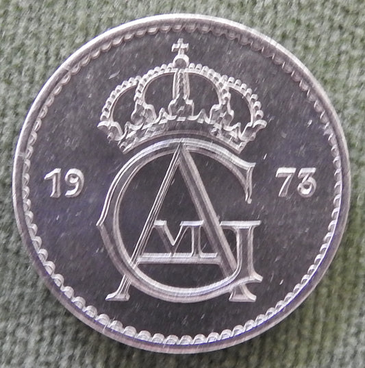 Sweden 1973 50 Ore Coin King Gustaf VI Adolf