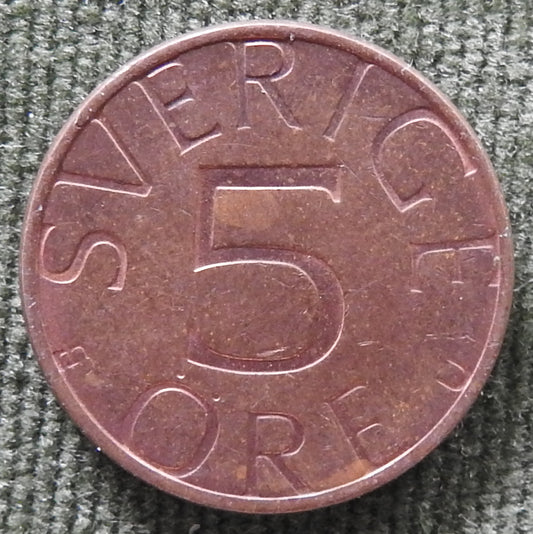 Sweden 1982 5 Ore Coin King Carl Gustaf XVI