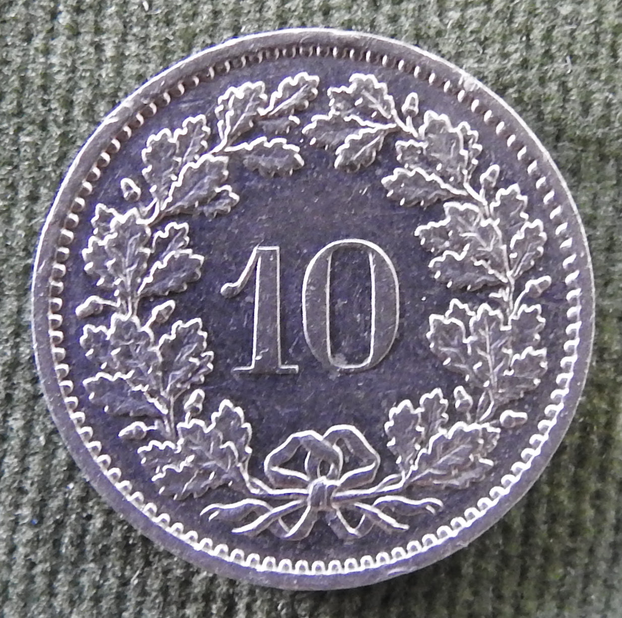 Helvetica Switzerland Swiss 1975 10 Rappen Head of Libertas Coin