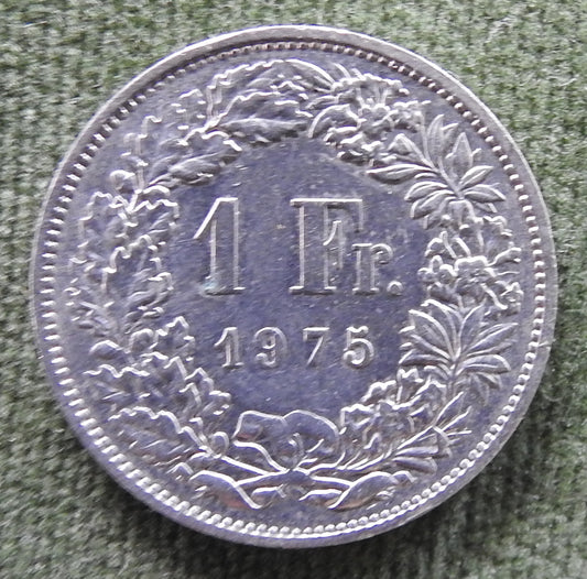 Helvetica Switzerland Swiss 1975 1 Franc Helvetia Standing Coin