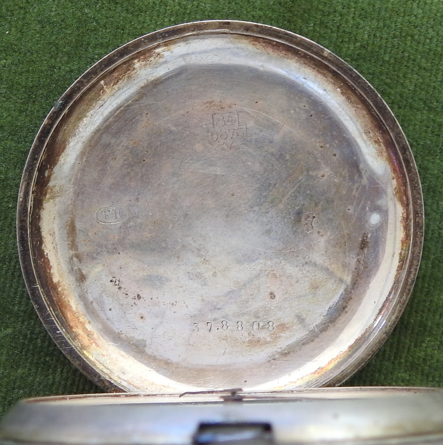 Swiss 875 Full Hunter Key Wind & Set Silver Pocket Watch c1884 (