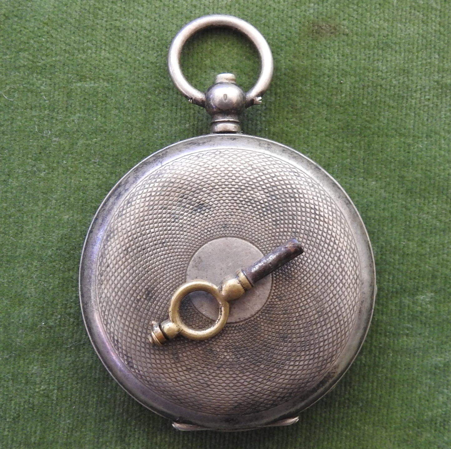 Swiss 875 Full Hunter Key Wind & Set Silver Pocket Watch c1884 (