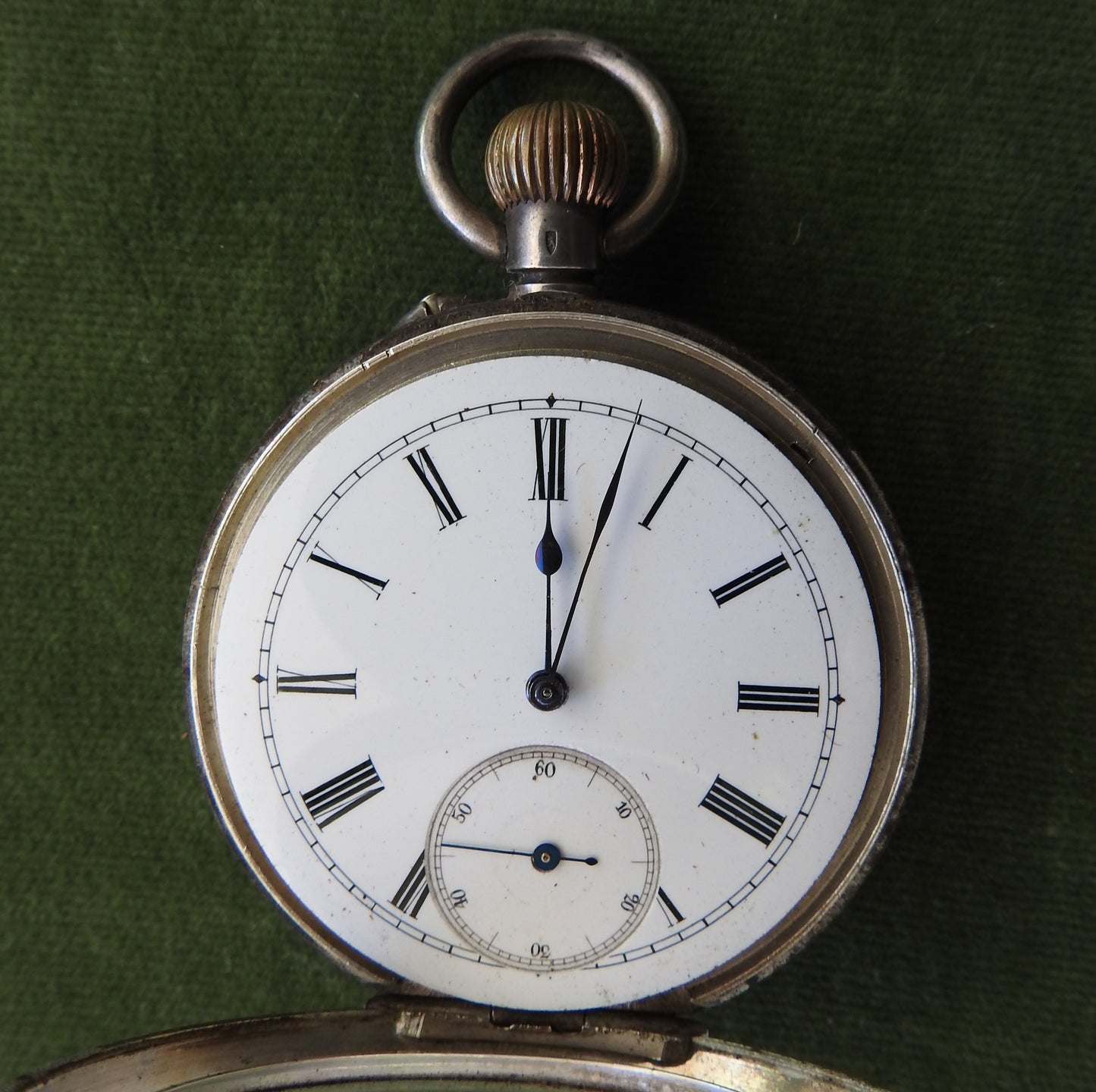 Swiss 935 Open Faced Silver Pocket Watch
