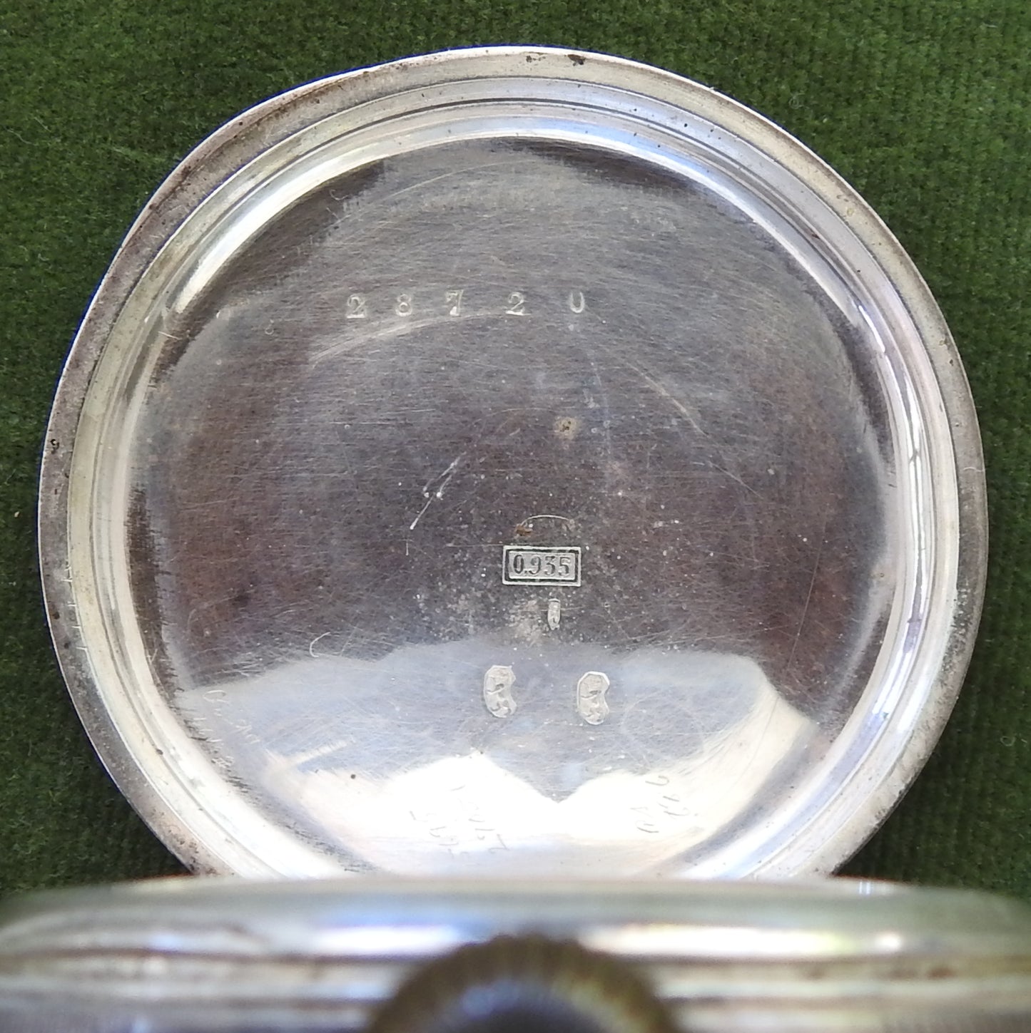 Swiss 935 Open Faced Silver Pocket Watch