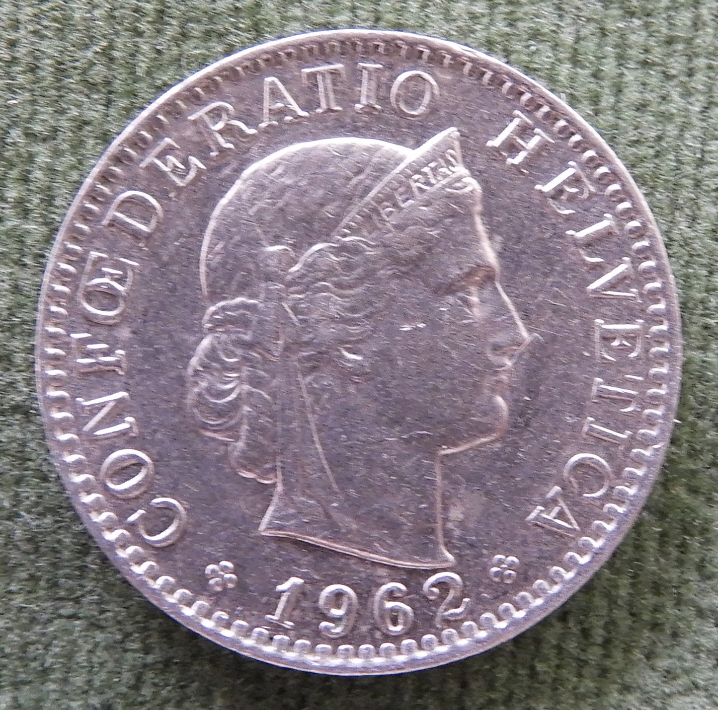 Helvetica Switzerland Swiss 1962 B 20 Rappen Coin - Circulated
