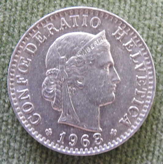 Helvetica Switzerland Swiss 1968 20 Rappen Coin