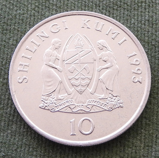 Tanzania 1993 10 Shilingi President J. K. Nyerere Coin