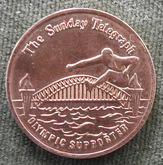 Australian 2000 Olympic Supporter Sunday Telegraph Token