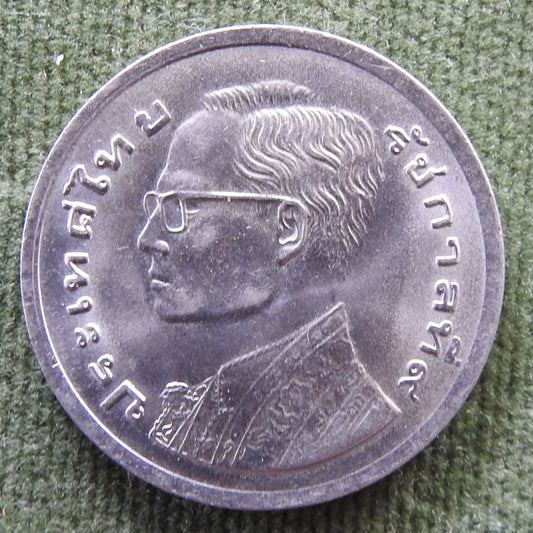 Thailand 1977 1 Baht Coin King Rama IX - Long Phu Short Tooth