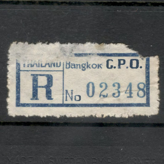 Thailand Bangkok Registered Post Label