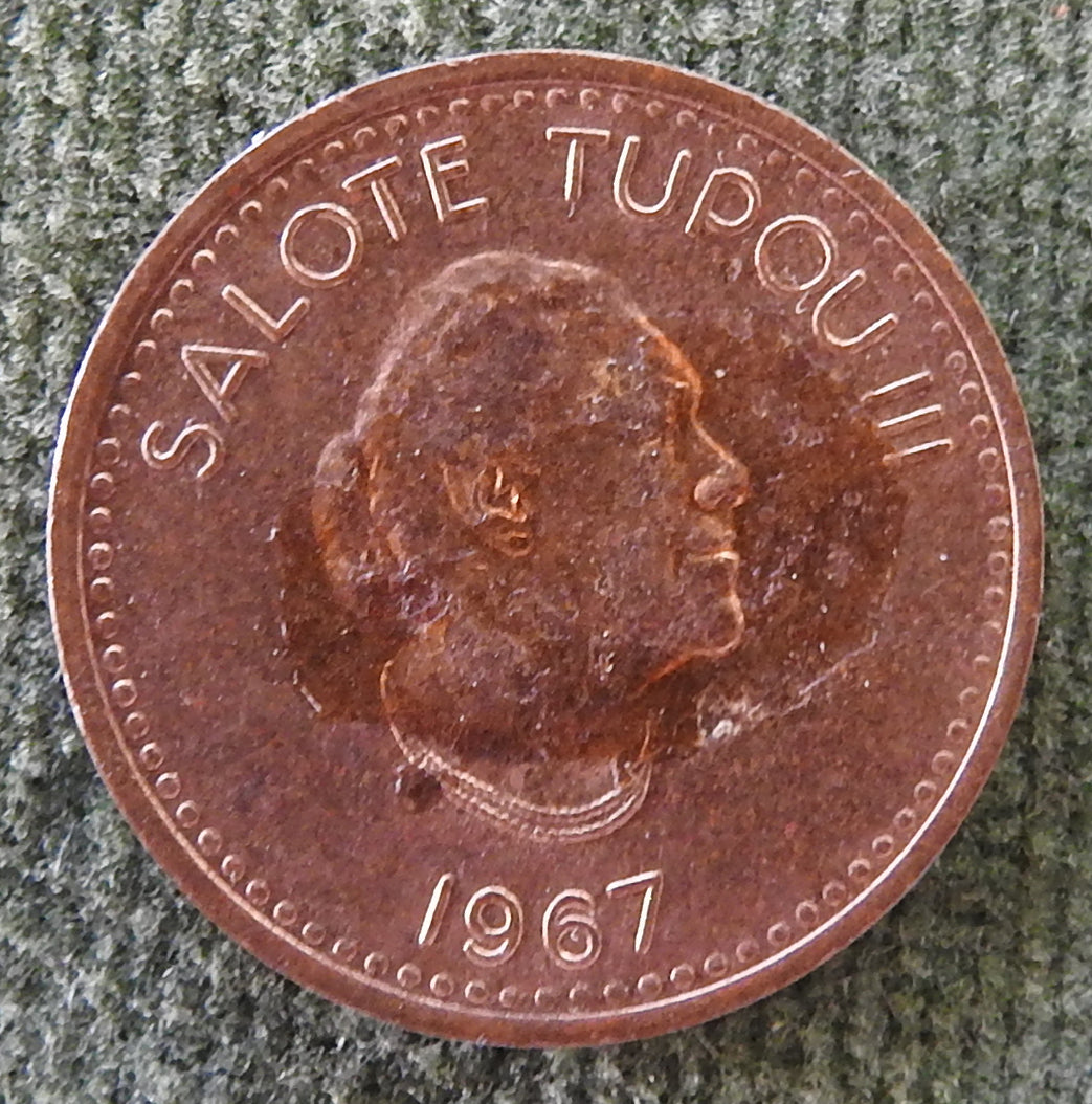 Tonga 1967 1 Seniti Salote Tapou III Coin