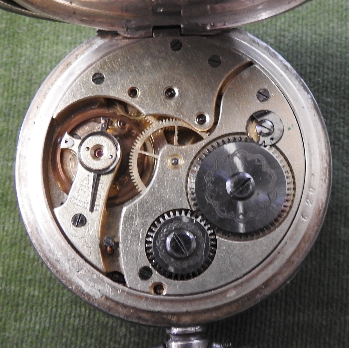 Turbina Swiss 935 Open Faced Silver Pocket Watch With A Schaffhouse S Mark On The Case
