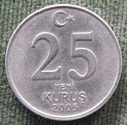 Turkey 2005 25 Kurus Coin - Circulated