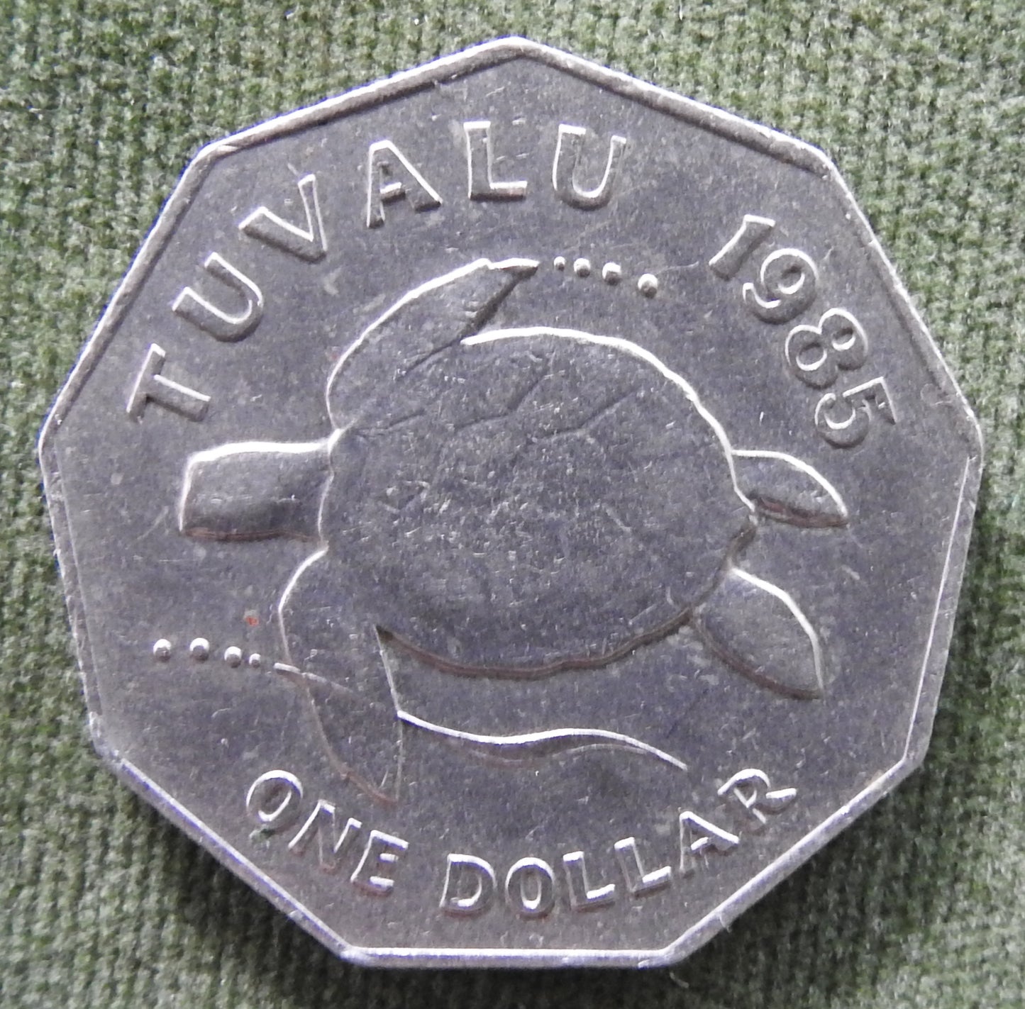Tuvalu 1985 1 Dollar Sea Turtle Coin
