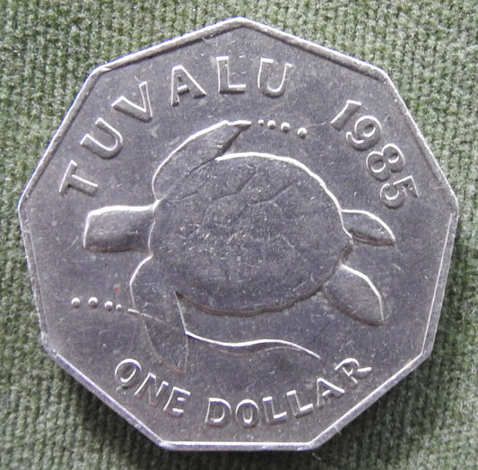Tuvalu 1985 1 Dollar Sea Turtle Coin