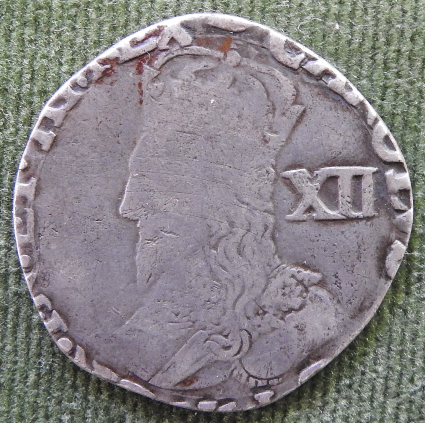 GB British UK English 1630-32 1 Shilling King Charles I Coin - Heavily Circulated