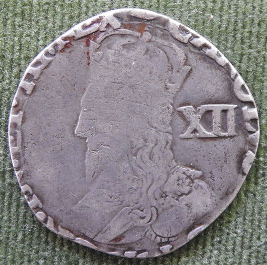 GB British UK English 1630-32 1 Shilling King Charles I Coin - Heavily Circulated
