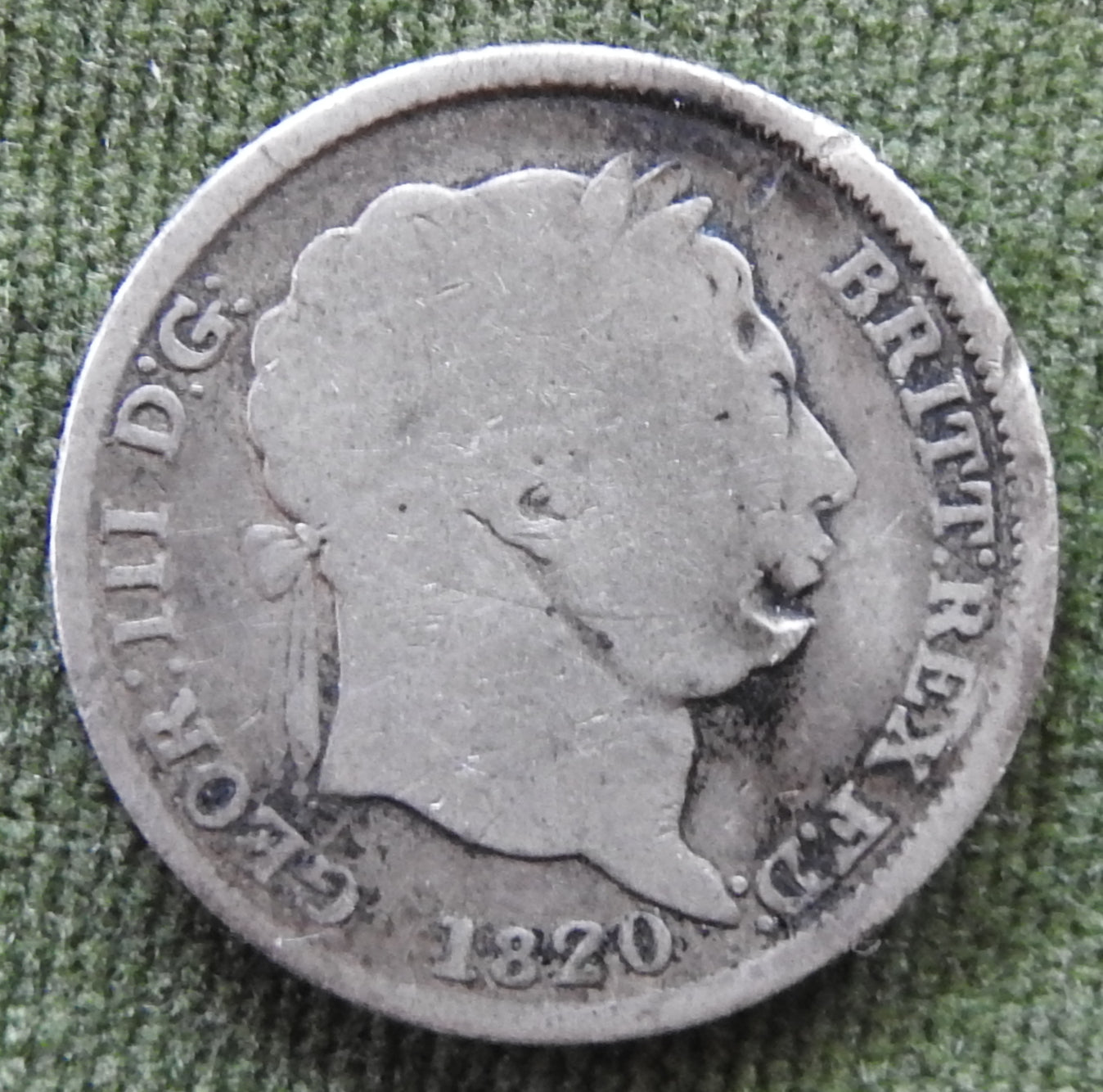 GB British UK English 1820 1 One Shilling King George III Coin