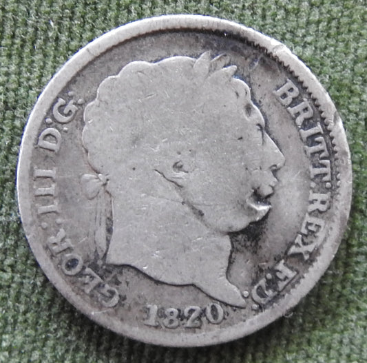 GB British UK English 1820 1 One Shilling King George III Coin