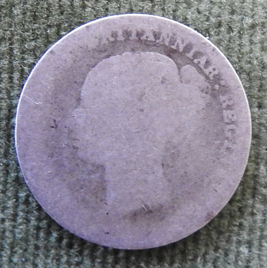 GB British UK English 1838 - 1887 3p 3 Pence QV Coin