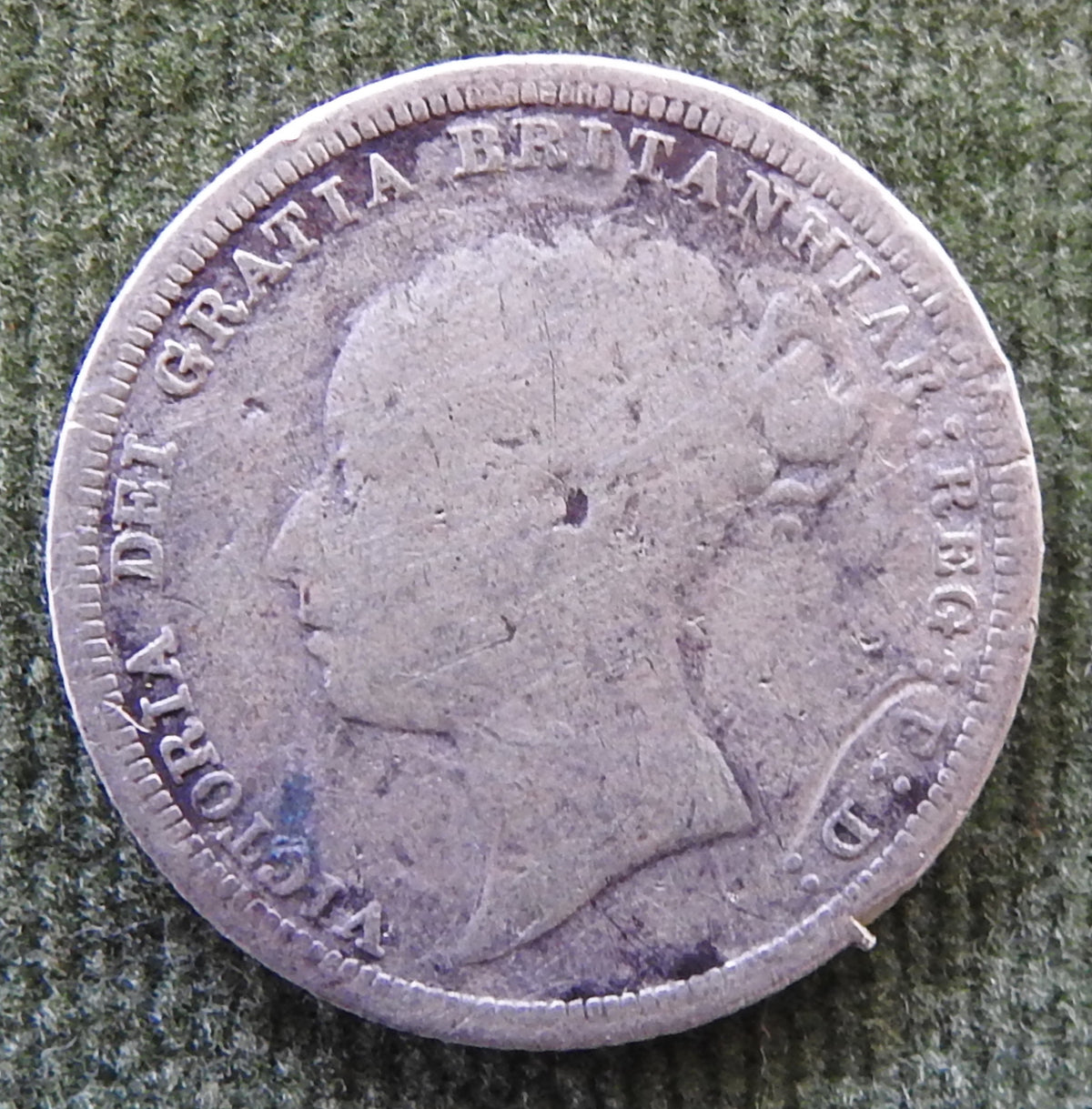 GB British UK English 1881 Sixpence Queen Victoria Silver Coin