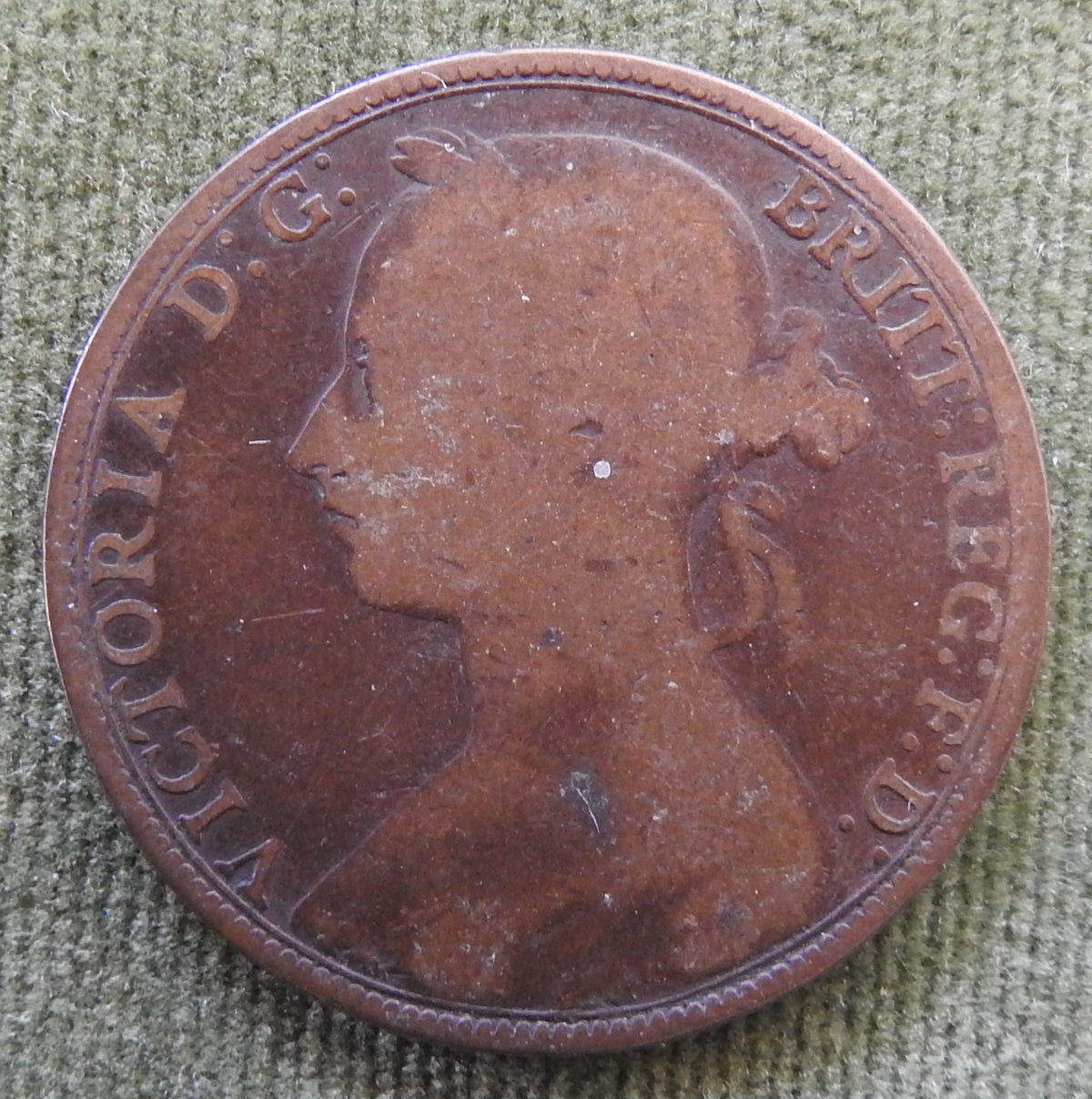GB British UK English 1883 Penny Queen Victoria Coin