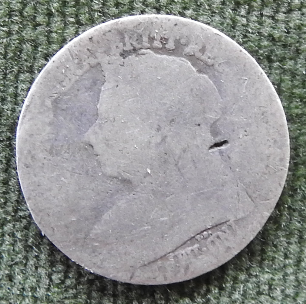 GB British UK English 1893-1901 3p 3 pence Queen Victoria Silver Coin