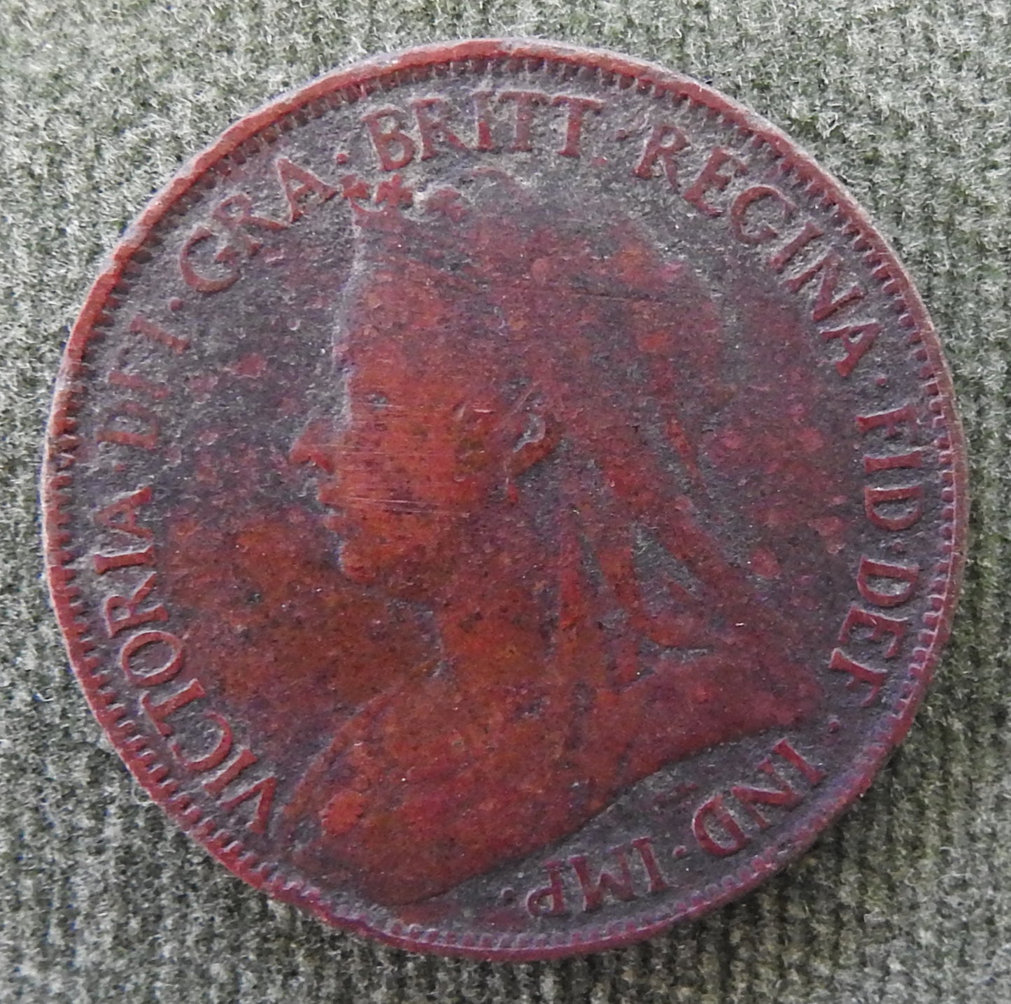 GB British UK English 1895 Half Penny Queen Victoria Coin - Veiled Head