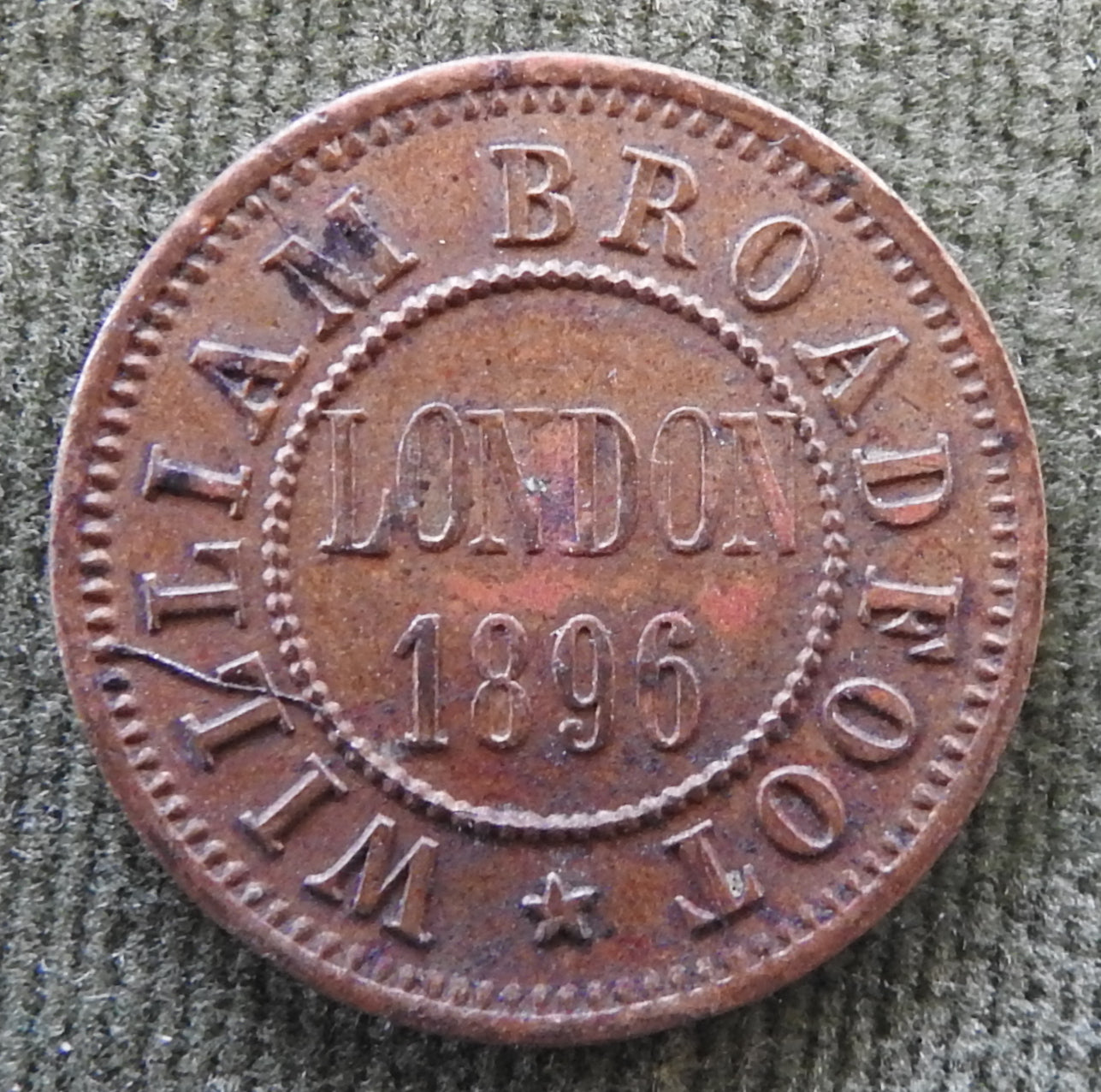 UK 1896 Wilhelm II Deutcher Kaiser (William Broardfoot) London Token