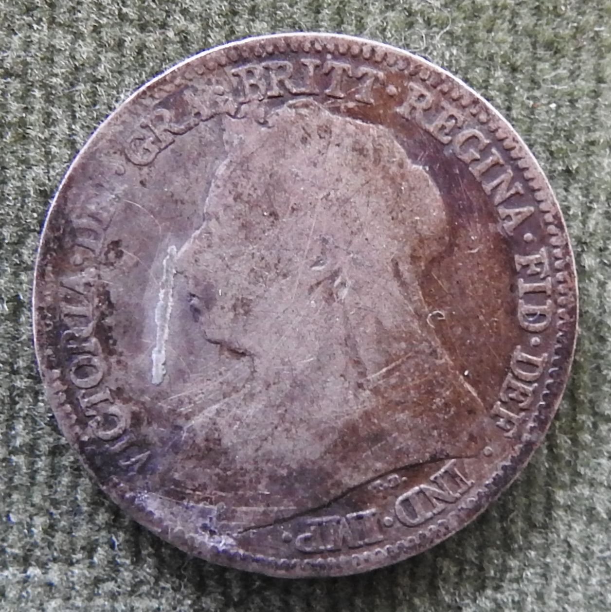 GB British UK English 1897 Sixpence Queen Victoria Silver Coin