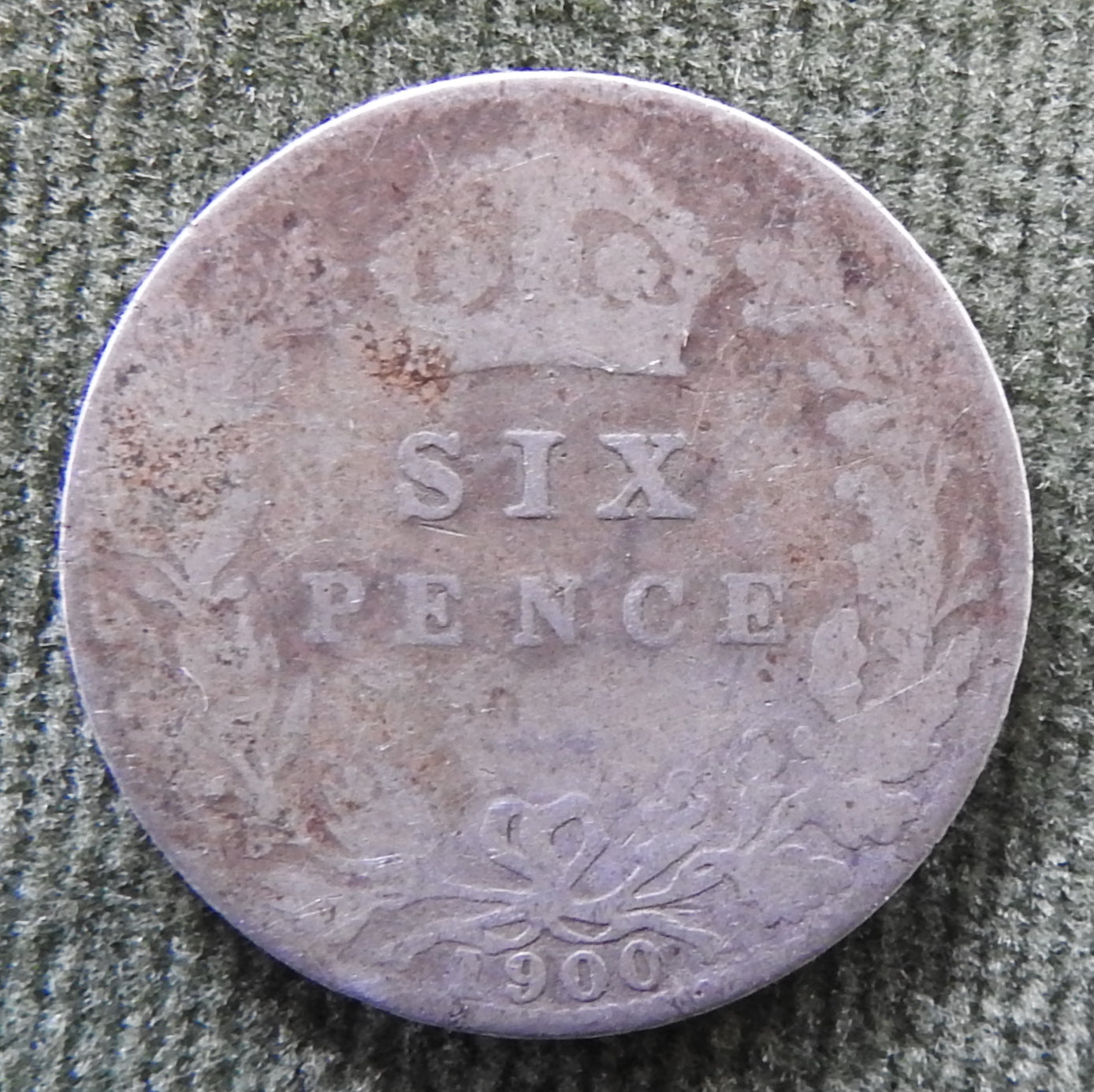 GB British UK English 1900 Sixpence Queen Victoria Silver Coin