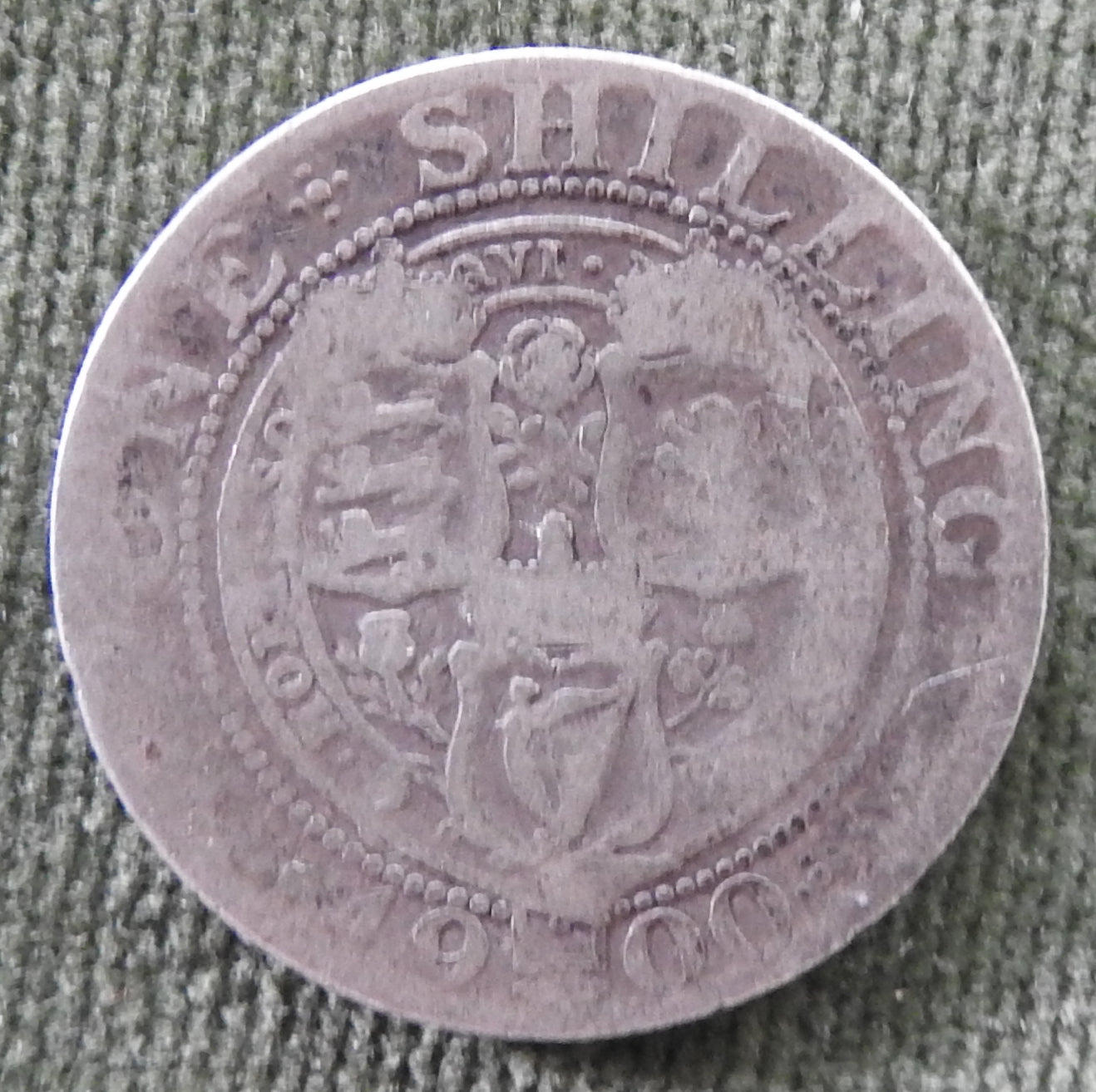 GB British UK English 1900 Shilling Queen Victoria Silver Coin
