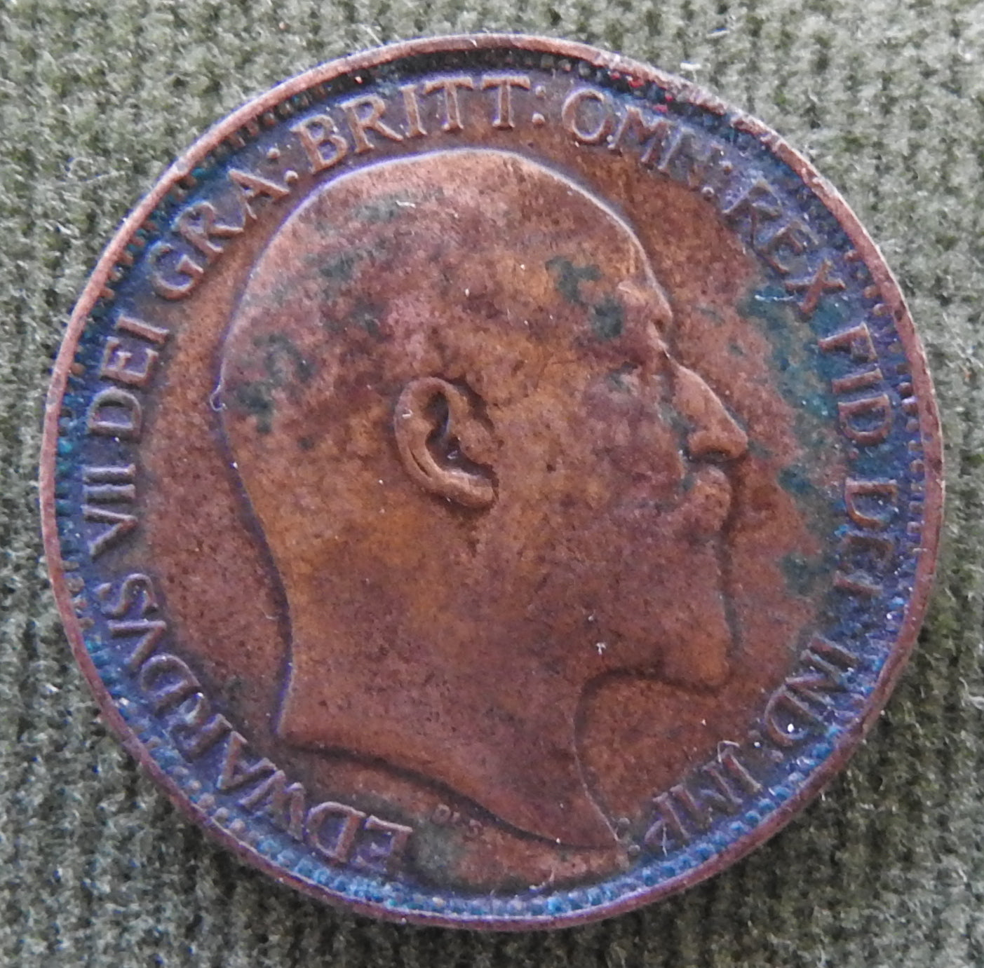 GB British UK English 1902 Farthing King Edward VII Coin