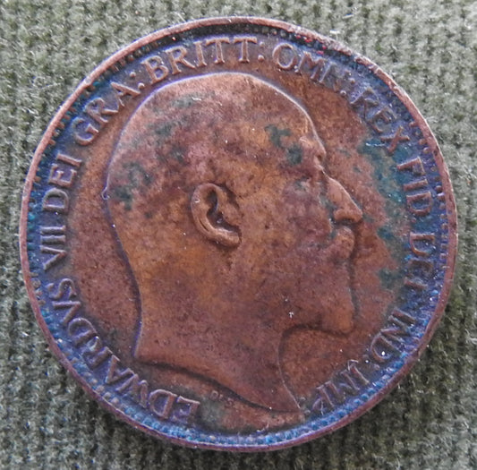GB British UK English 1902 Farthing King Edward VII Coin