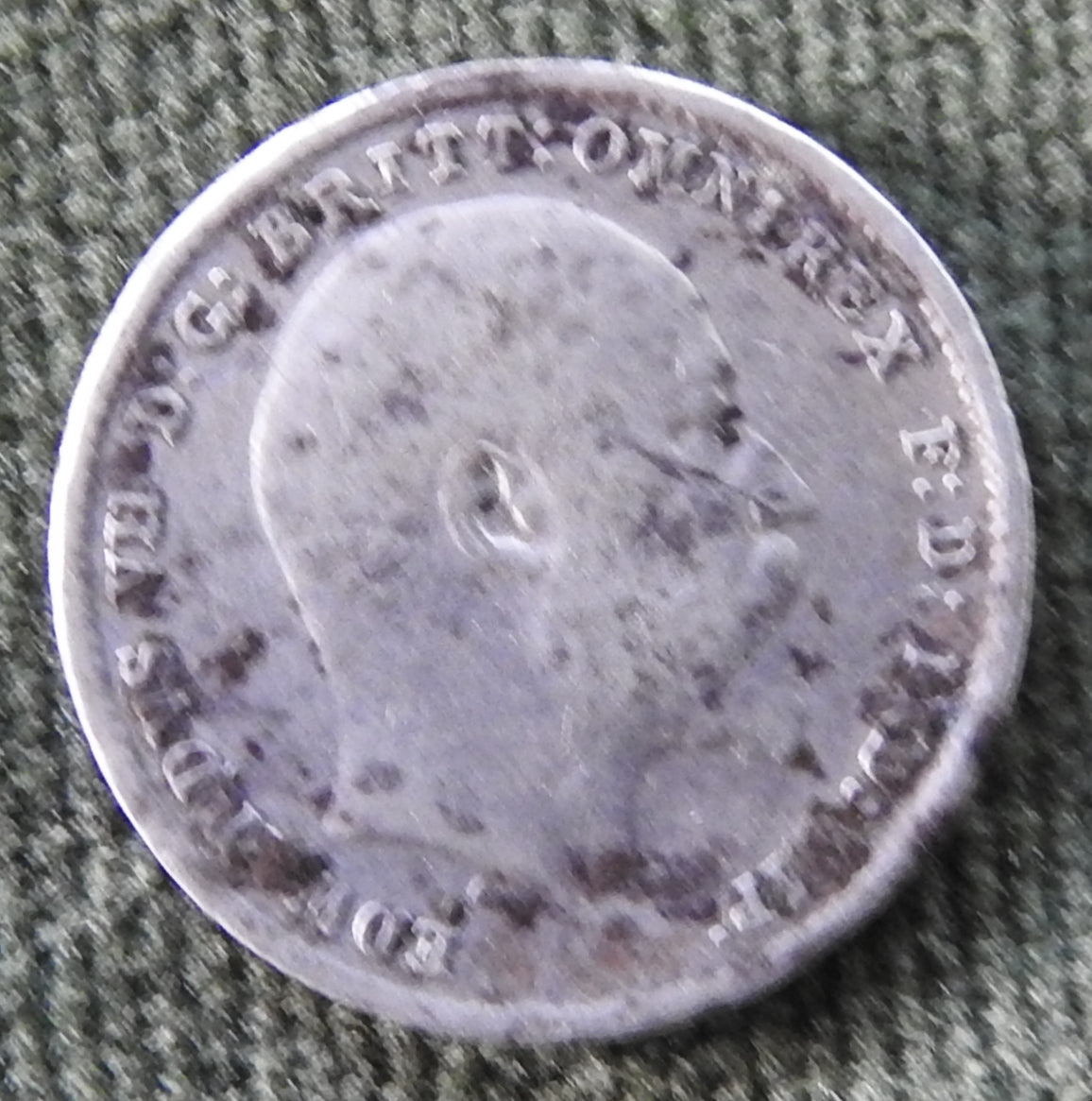GB British UK English 1904 Three Pence King Edward VII Coin