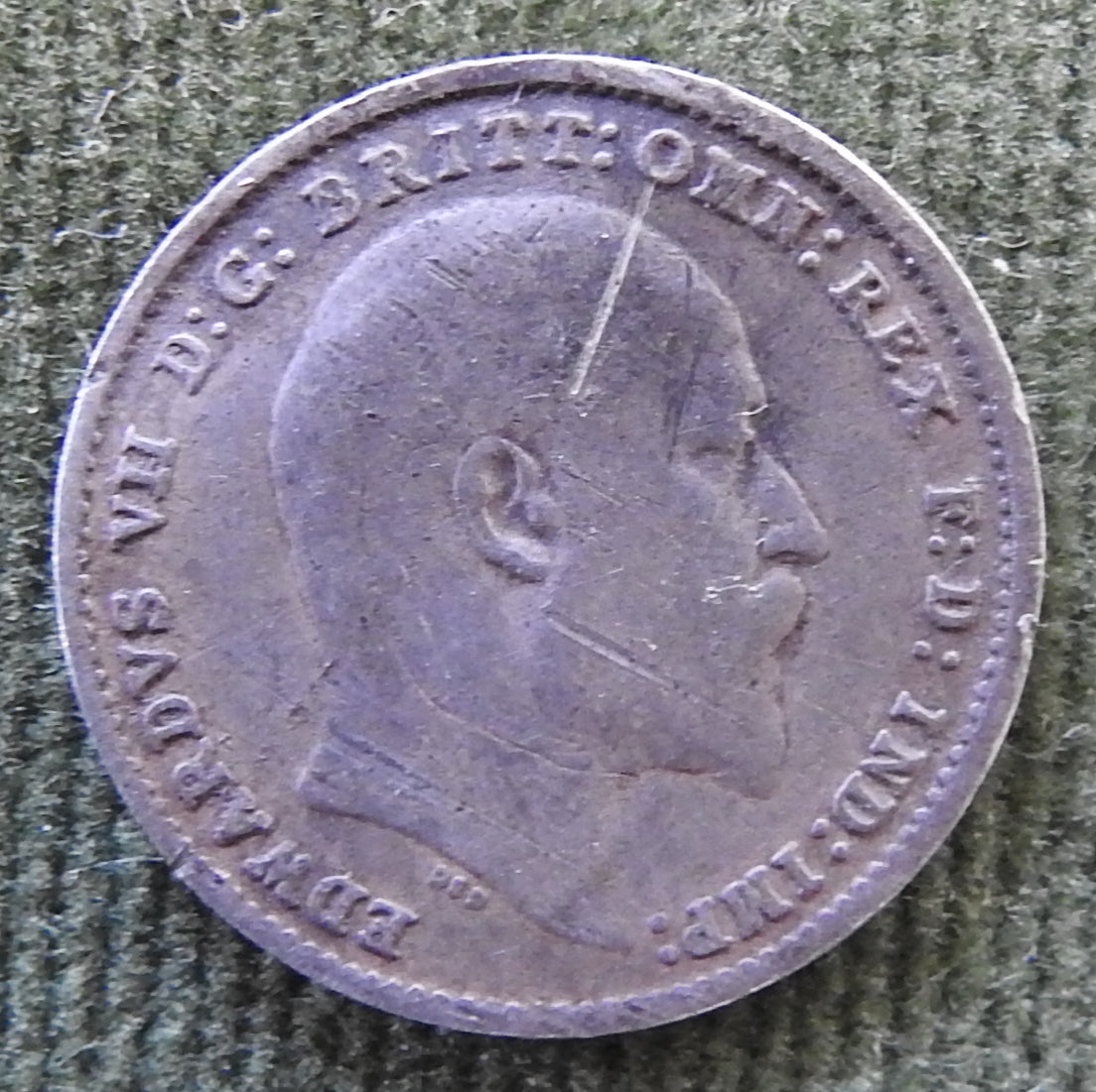 GB British UK English 1905 3p 3 Pence KEVII Coin
