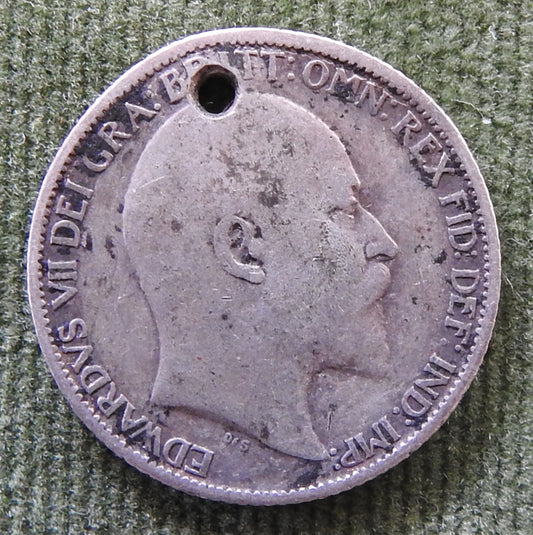 GB British UK English 1906 Sixpence King Edward VII Coin