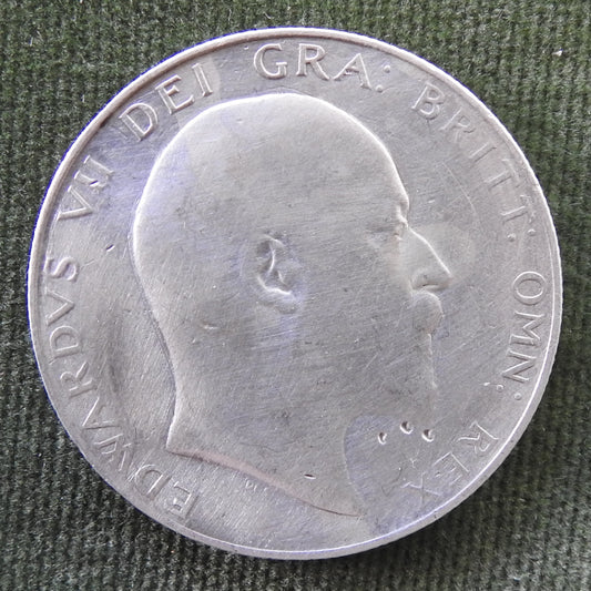 GB British UK English 1906 Half Crown King Edward VII Silver Coin