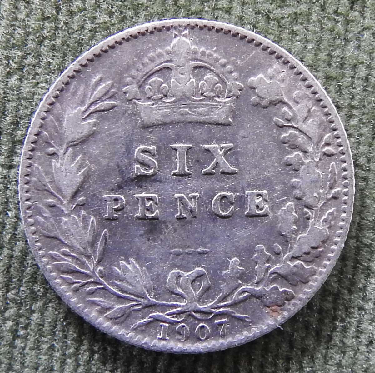GB British UK English 1907 Sixpence King Edward VII Coin