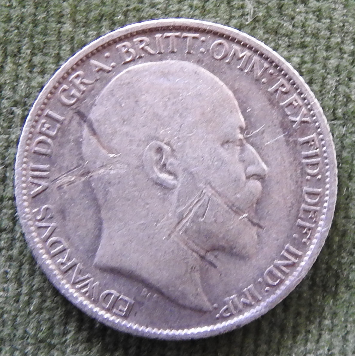 GB British UK English 1907 Sixpence King Edward VII Coin
