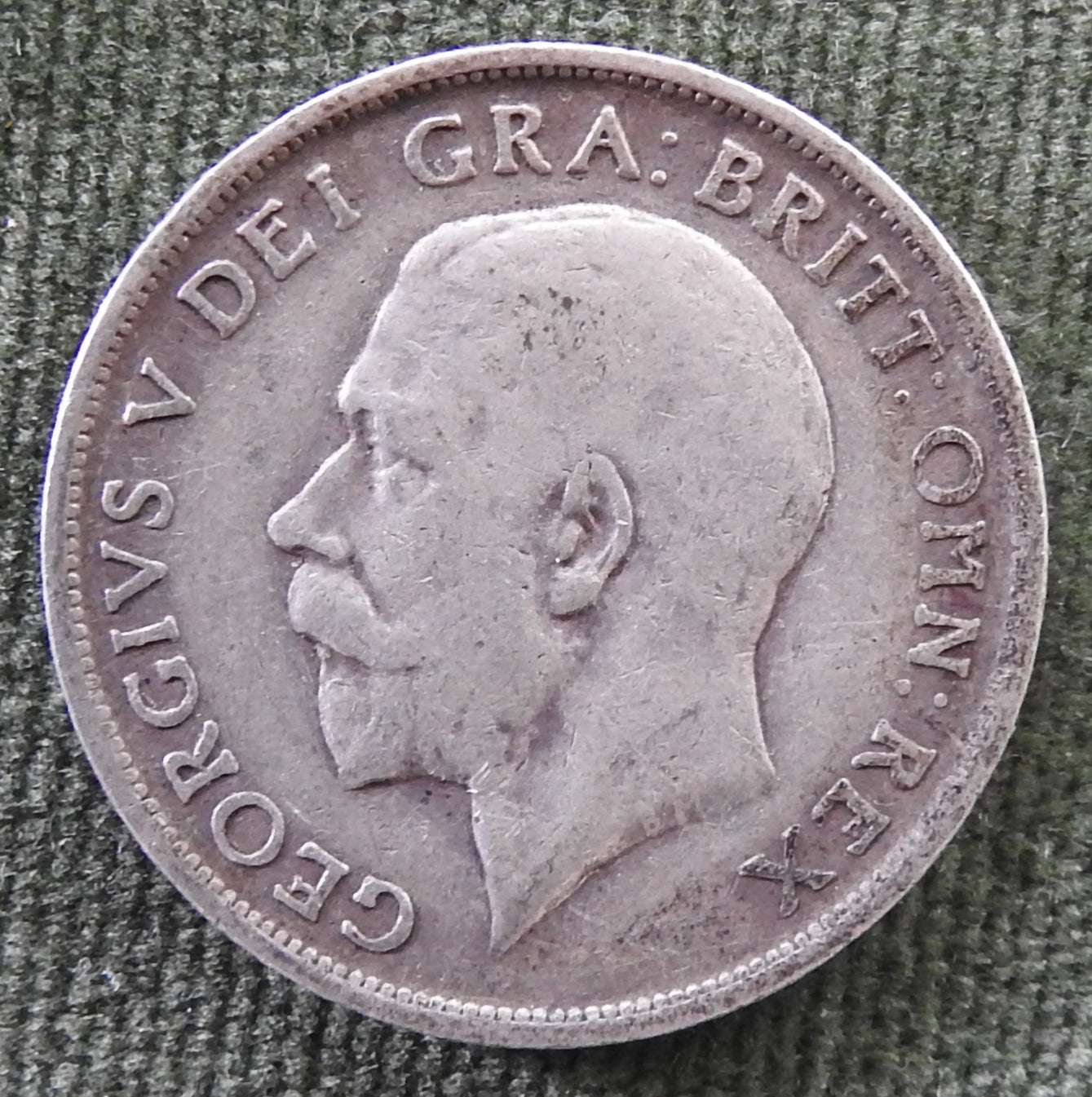 GB British UK English 1917 1 Shilling KGV Coin